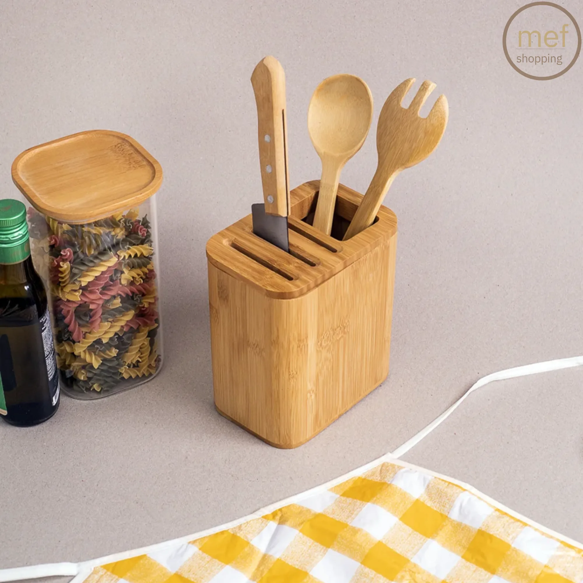 Bambu Çatal, Kaşık, Bıçak Standı